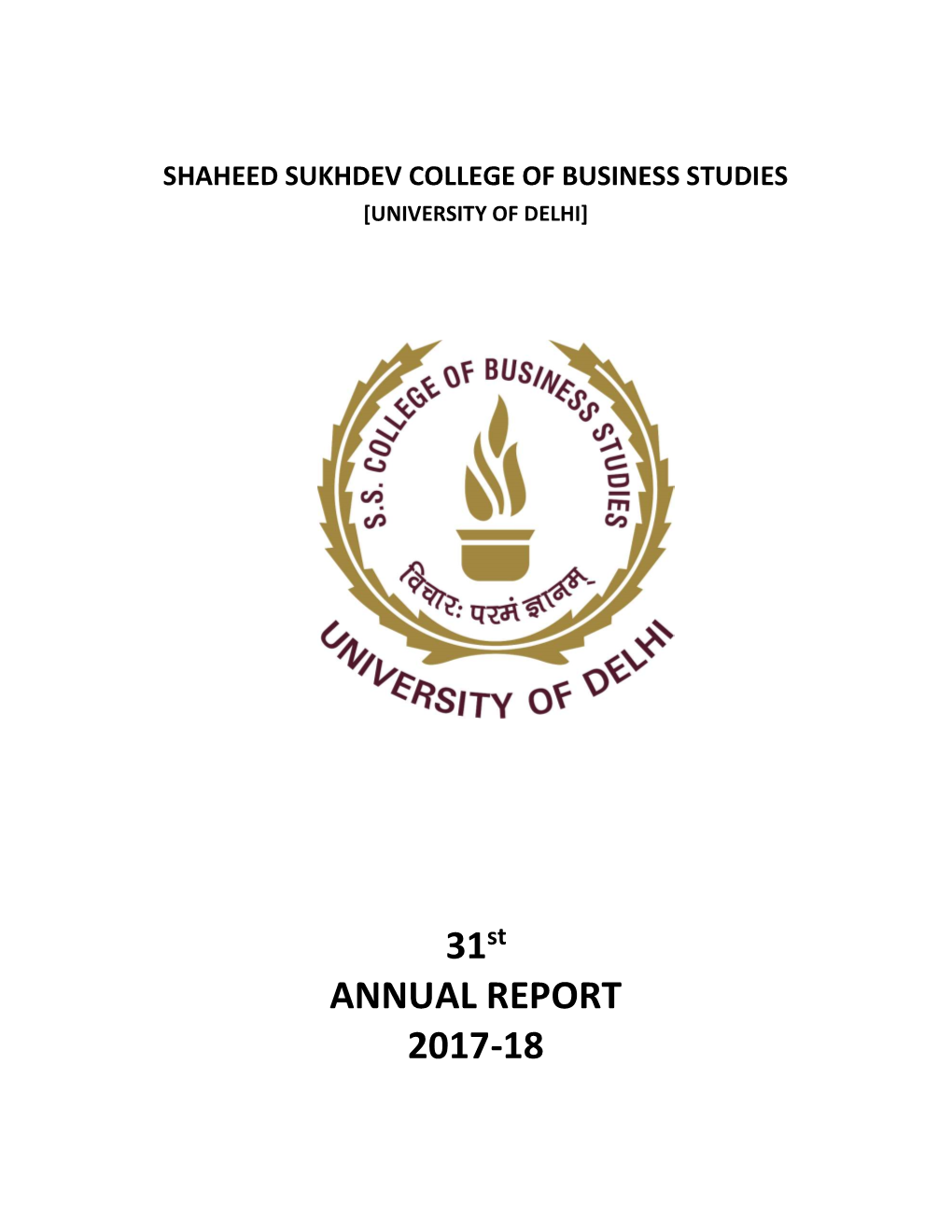 31St ANNUAL REPORT 2017-18