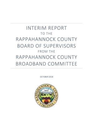 Rappahannock County Board of Supervisors from the Rappahannock County Broadband Committee