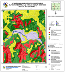 Detailed Landslide and Flood Hazard Map of Cantilan And