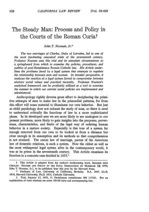 Process and Policy in the Courts of the Roman Curiat