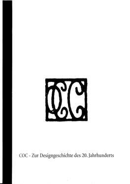 COC - Zur Designgeschichte Des Z}.Jahrhunderts DGFK E.V Veröffentlichungen Der DGFK, Abt