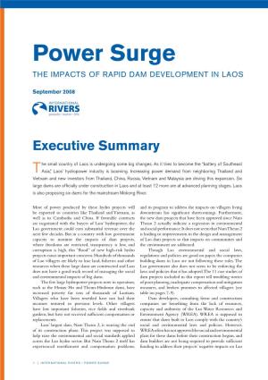 Power Surge the Impacts of Rapid Dam Development in Laos