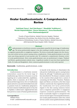 Ocular Gnathostomiasis: a Comprehensive Review