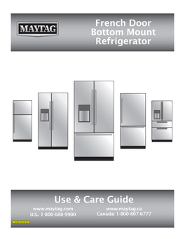 French Door Bottom Mount Refrigerator Use & Care Guide