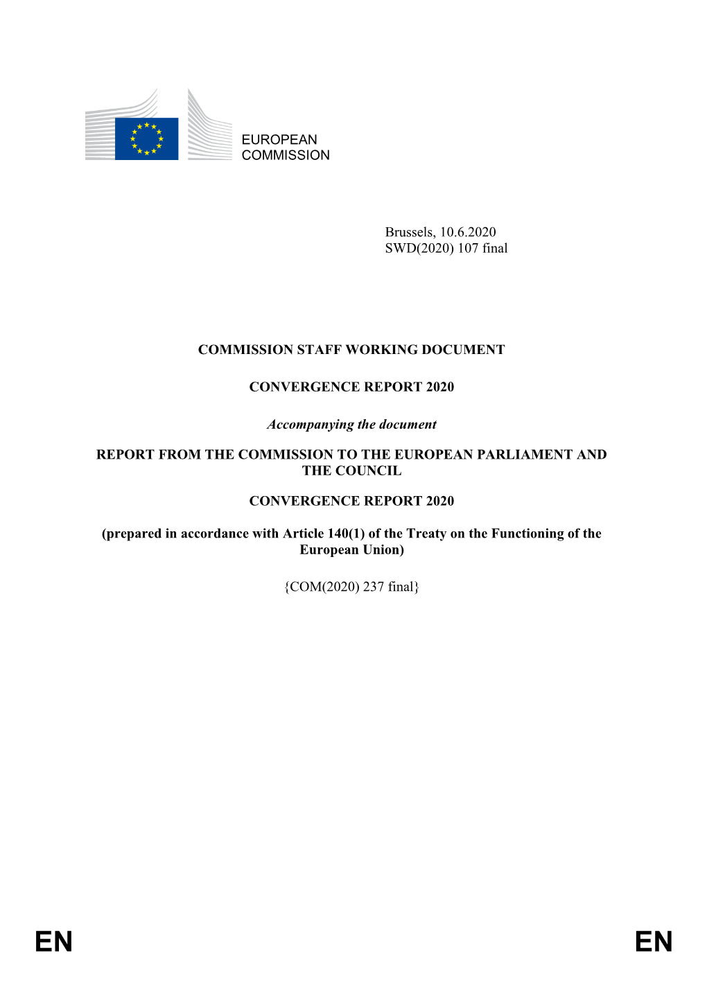 EUROPEAN COMMISSION Brussels, 10.6.2020 SWD(2020)