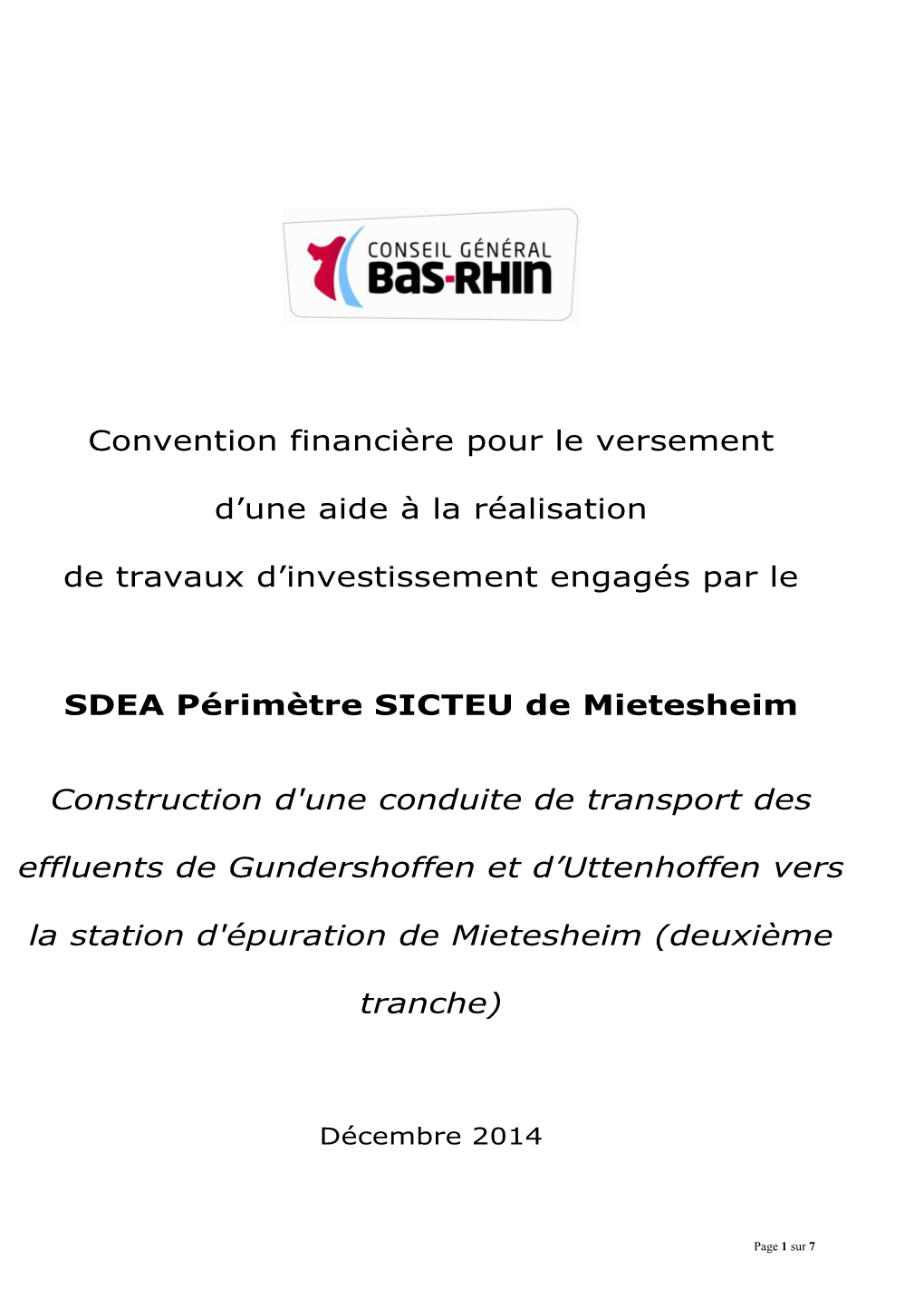 Convention Financière Pour Le Versement