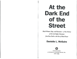 Atthe Dark End of the Street
