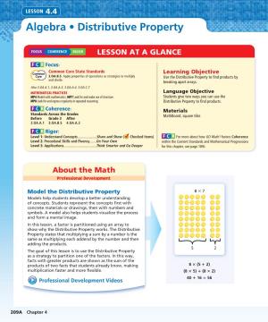Algebra • Distributive Property