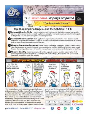 Lapping Compound Challenges