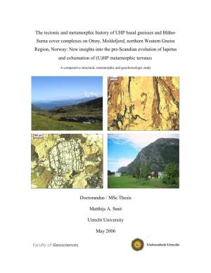 The Tectonic and Metamorphic History of UHP