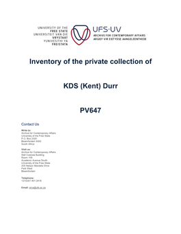 (Kent) Durr PV647