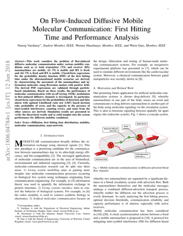 On Flow-Induced Diffusive Mobile Molecular Communication: First Hitting Time and Performance Analysis
