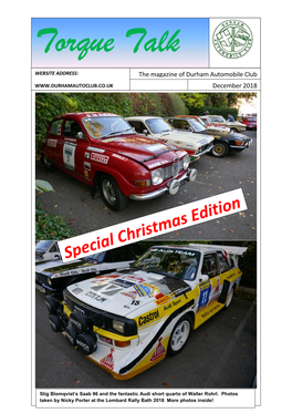The Magazine of Durham Automobile Club December 2018