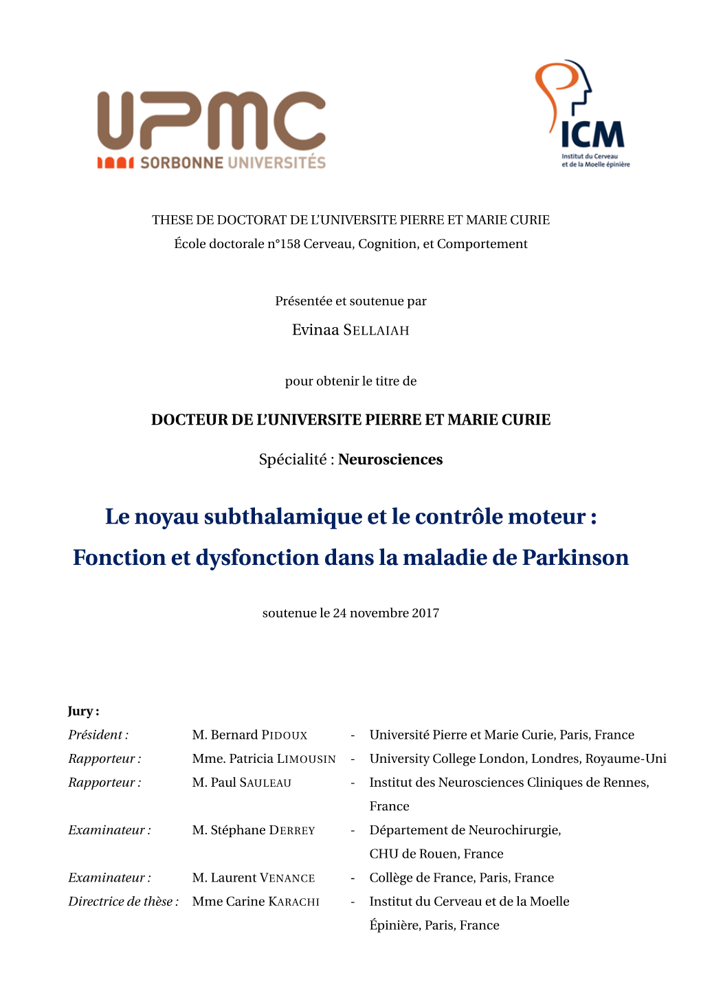 Fonction Et Dysfonction Dans La Maladie De Parkinson