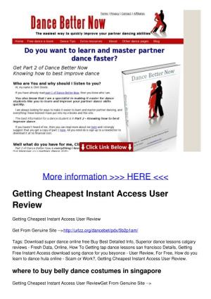 Getting Cheapest Instant Access User Review