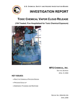 Toxic Chemical Vapor Cloud Release