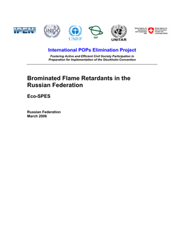 Brominated Flame Retardants in the Russian Federation