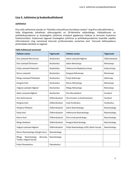 Lisa 5. Juhtimine Ja Kodanikuühiskond