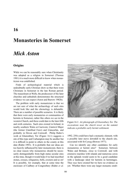 Monasteries in Somerset Mick Aston