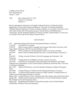 Daniel Boyarin's CV