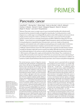 Pancreatic Cancer