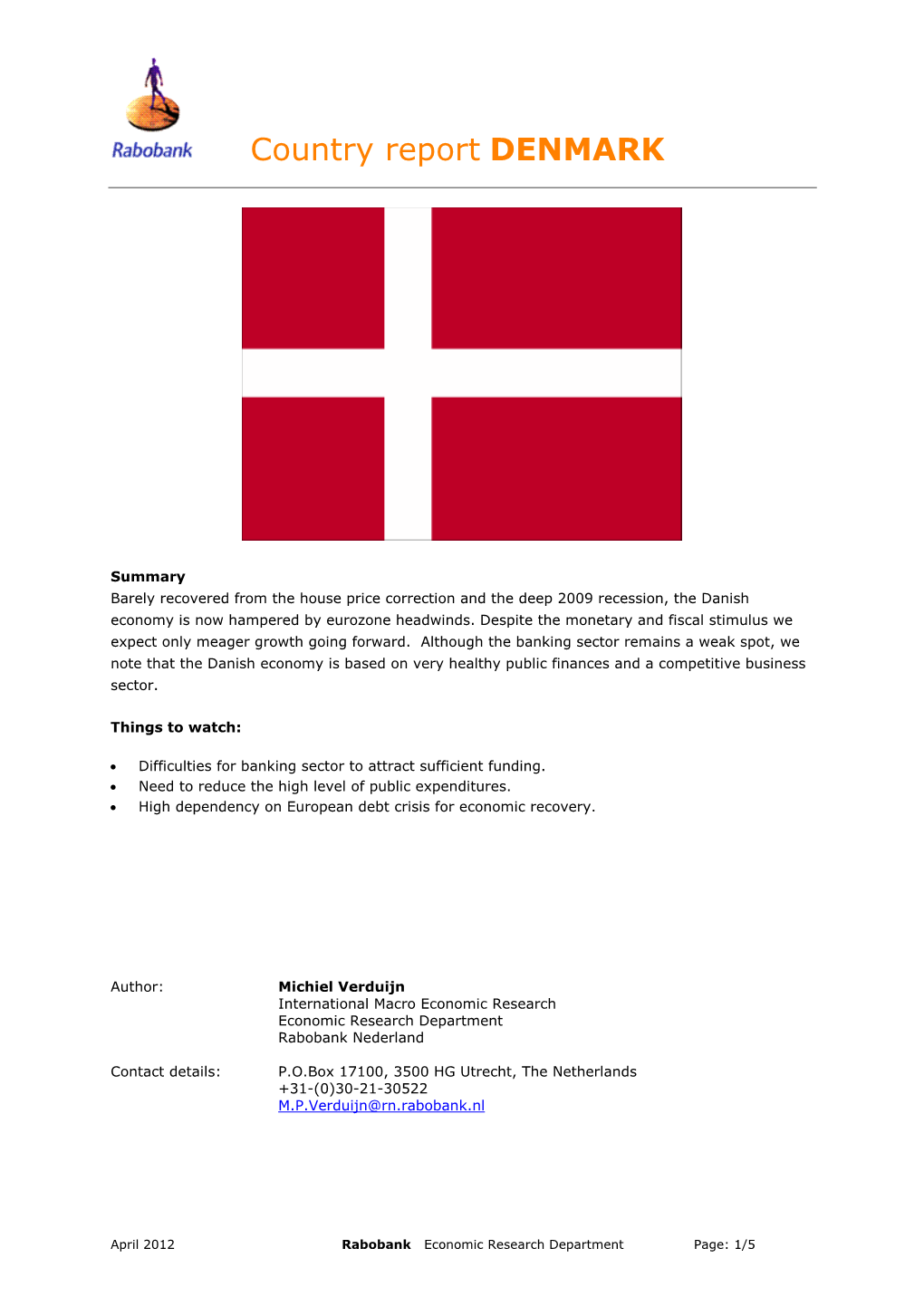 Denmark (Country Report)