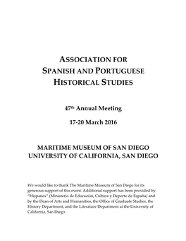 Association for Spanish and Portuguese Historical Studies |