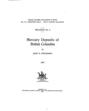 Mercury Deposits of British Columbia
