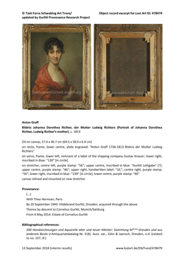 478479 Updated by Gurlitt Provenance Research Project