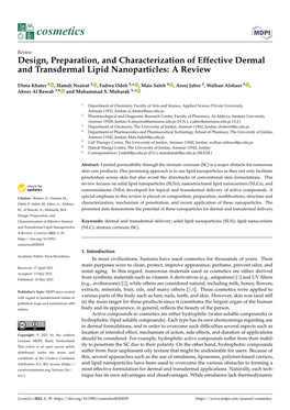 Design, Preparation, and Characterization of Effective Dermal and Transdermal Lipid Nanoparticles: a Review