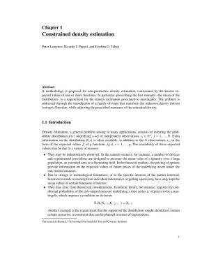 Constrained Density Estimation