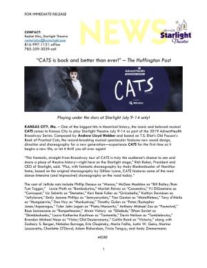 CATS Is Back and Better Than Ever!” – the Huffington Post