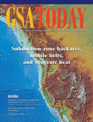Subduction Zone Backarcs, Mobile Belts, and Orogenic Heat