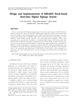 Design and Implementation of MEARN Stack-Based Real-Time Digital Signage System