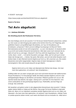 Tel Aviv Abgefuckt