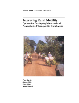 Improving Rural Mobility: Options for Developing Motorized and Nonmotorized Transport in Rural Areas