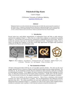 Polyhedral-Edge Knots