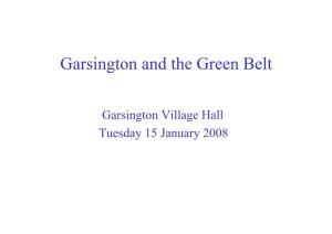 Garsington and the Green Belt