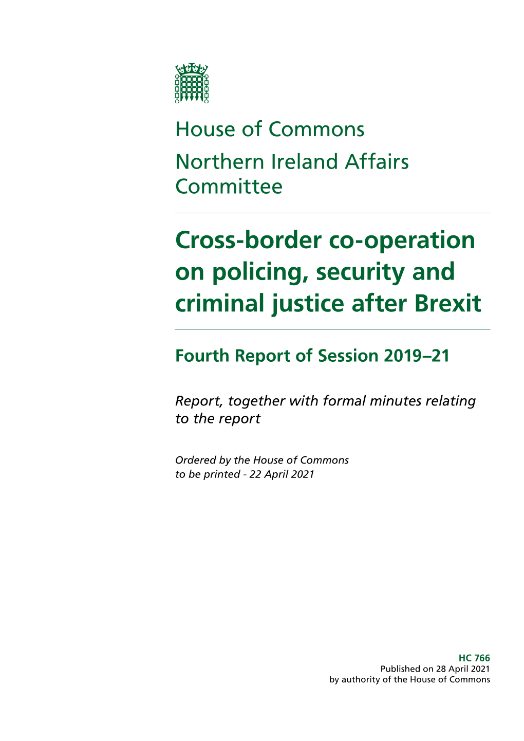 Cross-Border Co-Operation on Policing, Security and Criminal Justice After Brexit
