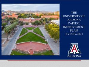 The University of Arizona Capital Improvement Plan Fy 2019-2021