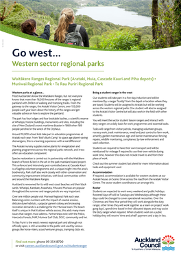 Go West... Western Sector Regional Parks