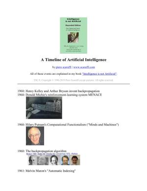 A Timeline of Artificial Intelligence
