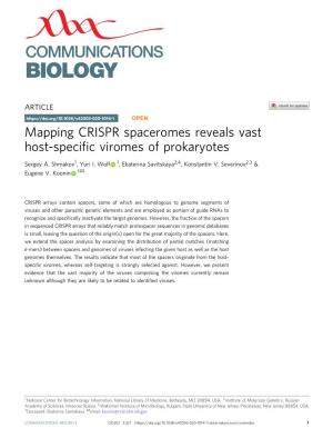 Mapping CRISPR Spaceromes Reveals Vast Host-Specific Viromes Of