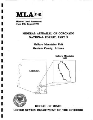 Galiuro Mountains Unit, Graham County, Arizona MLA 21