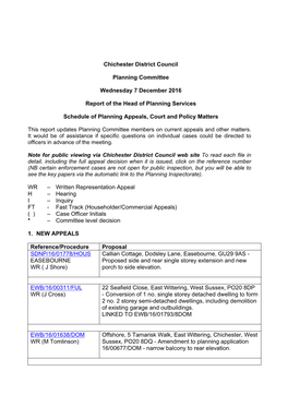 Chichester District Council Planning Committee Wednesday 7