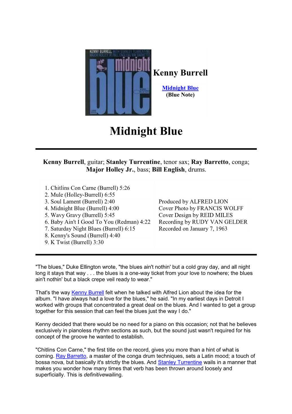 Midnight Blue (Blue Note)