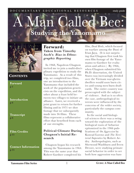 Man Called Bee: Studying the Yanomamo