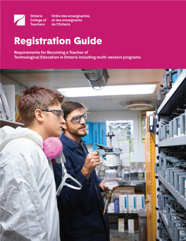 Technological Education Registration Guide