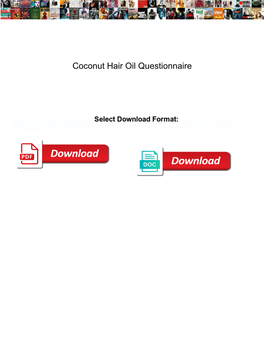 Coconut Hair Oil Questionnaire