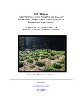 Just Farming: an Environmental Justice Perspective on the Capacity of Grassroots Organizations to Support the Rights of Organic Farmers and Laborers